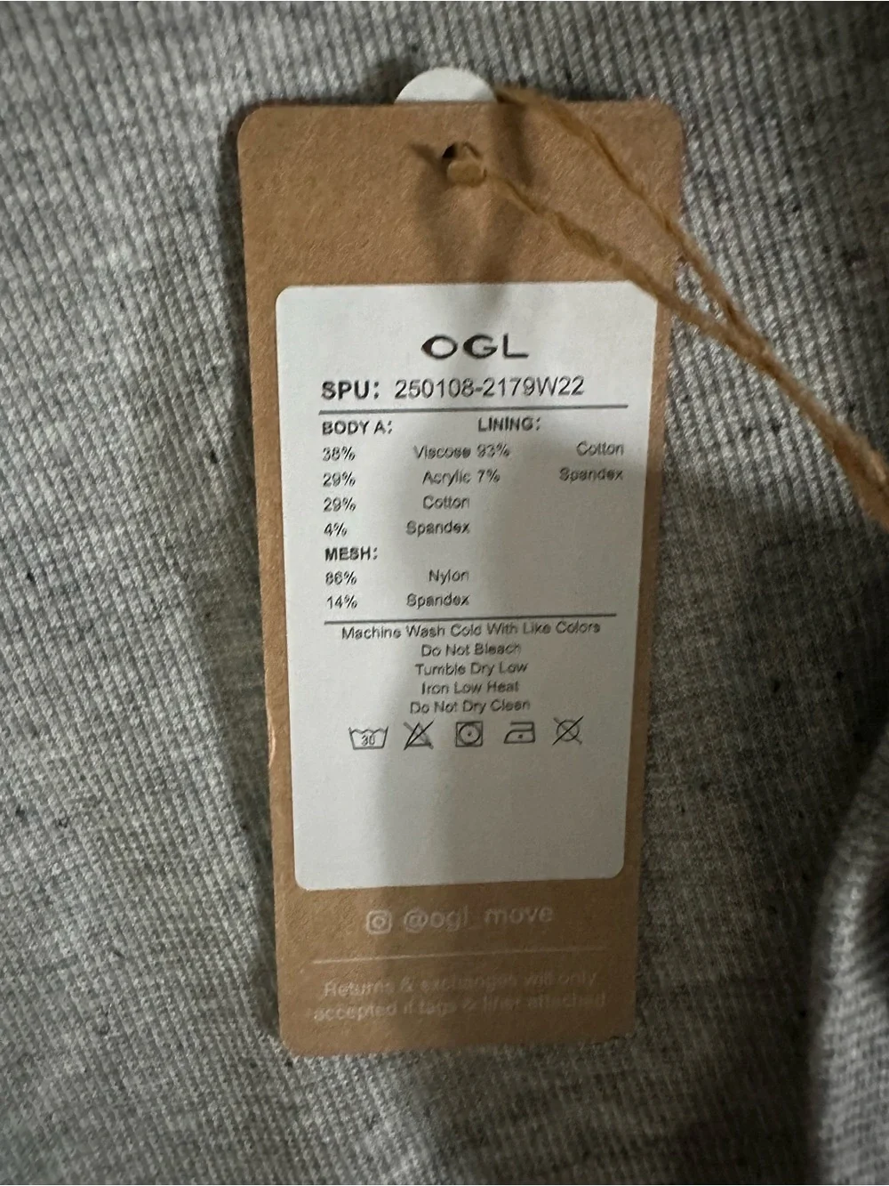 OGL Heather Gray Ribbed Tank Top - Women - Medium - Picture 5 of 5